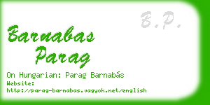 barnabas parag business card