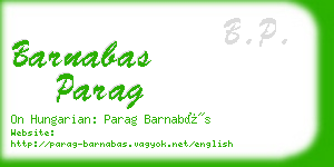 barnabas parag business card